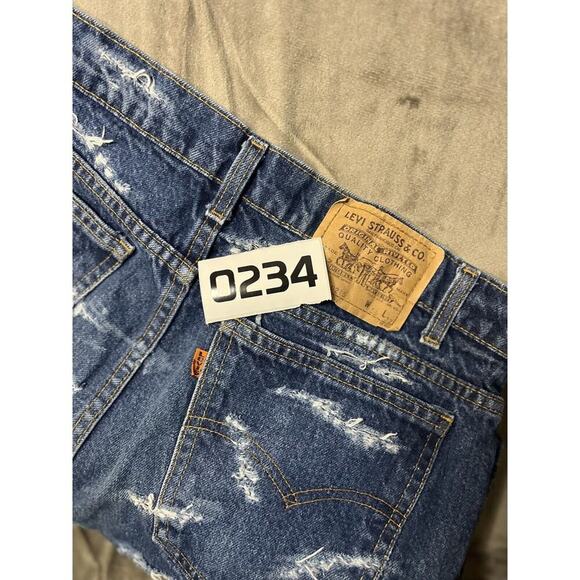 Levi's 40509-0215 36x32 Men's Jeans Orange Tab Blue Medium Wash 80's Destroyed - Picture 9 of 9